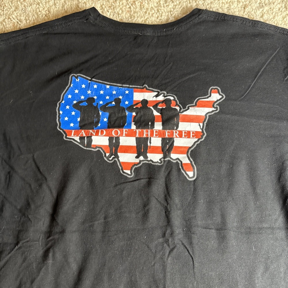5.11 Tactical Shirt Mens X-Large Black Flag Salute Patriotic USA